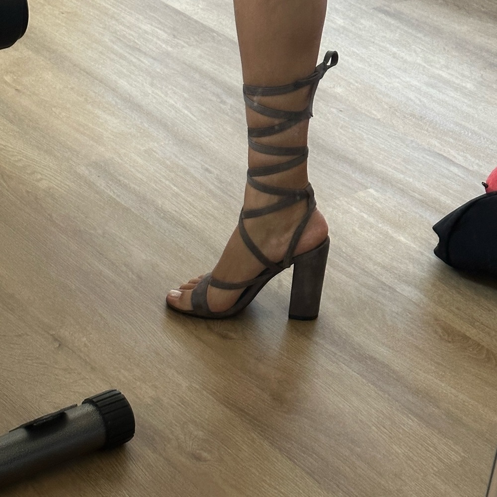 Boohoo lace up high heel sandals